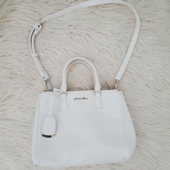 Jewelna Rose white handbag purse w/ shoulder strap - Picture 1 of 6